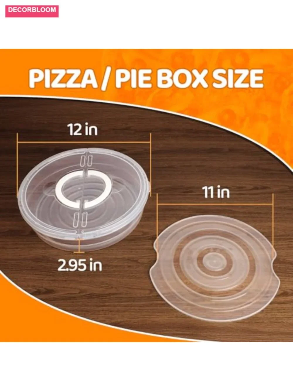 Pizza Pie Storage Container Set Reusable with Lid Handle Egg Tray